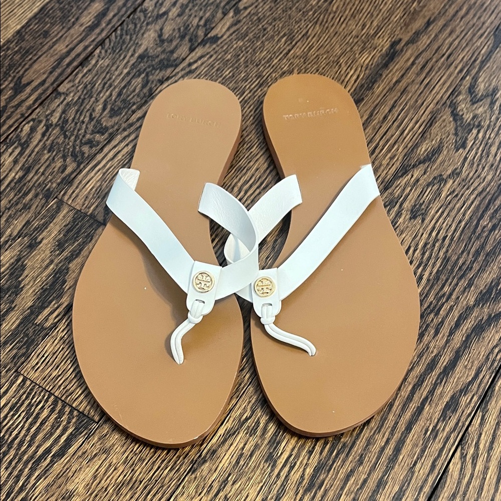 Tory Burch White Flip Flops for Women size 8